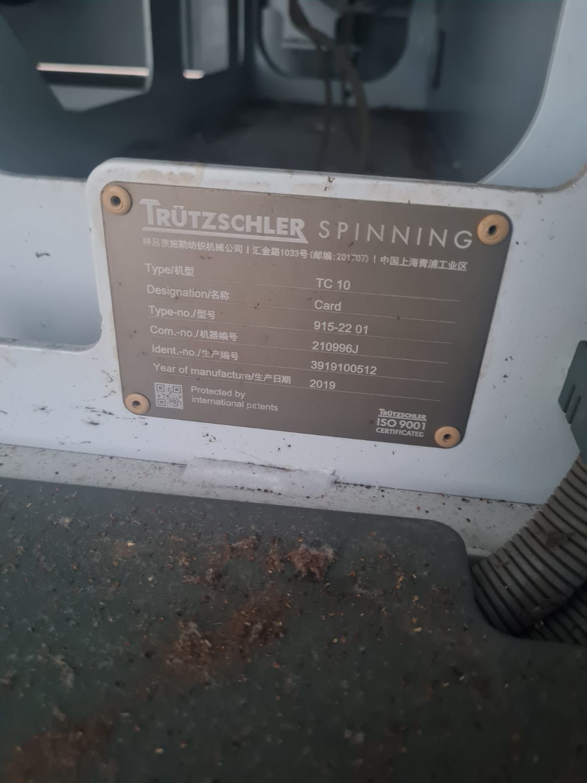 Trützschler TC10 Carding Machine
